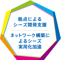 拠点によるシーズ開発支援 ネットワーク構築によるシーズ実用化加速